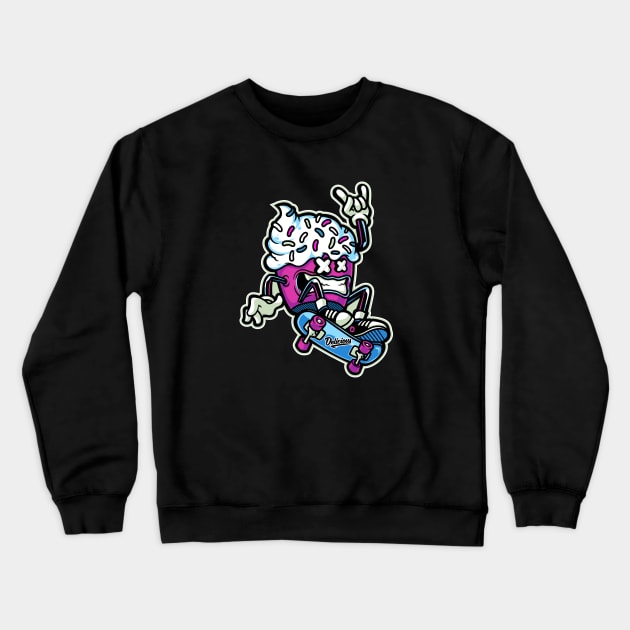 Cupcake skateboard Crewneck Sweatshirt by yogaswara